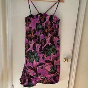Marni silk linen floral botanical happy summer dress sz 42